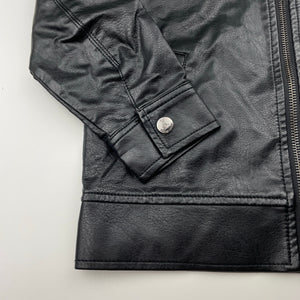 Boys POLAR GOOSE, black faux leather jacket, GUC, size 6,  