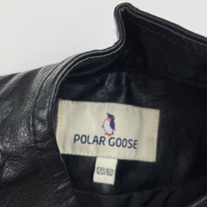 Boys POLAR GOOSE, black faux leather jacket, GUC, size 6,  