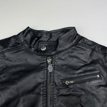 Load image into Gallery viewer, Boys POLAR GOOSE, black faux leather jacket, GUC, size 6,  