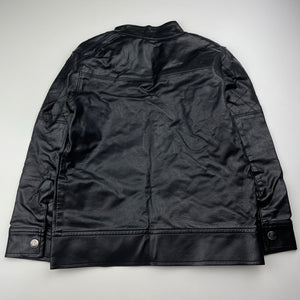 Boys POLAR GOOSE, black faux leather jacket, GUC, size 6,  