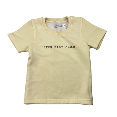 Girls UPPER EAST CHILD, fleece lined short sleeve sweater top, GUC, size 2,  