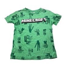 Load image into Gallery viewer, Boys Mojang, Minecraft green cotton tee / top, GUC, size 5,  