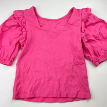 Load image into Gallery viewer, Girls Zara, pink ribbed puff sleeve top, EUC, size 10,  