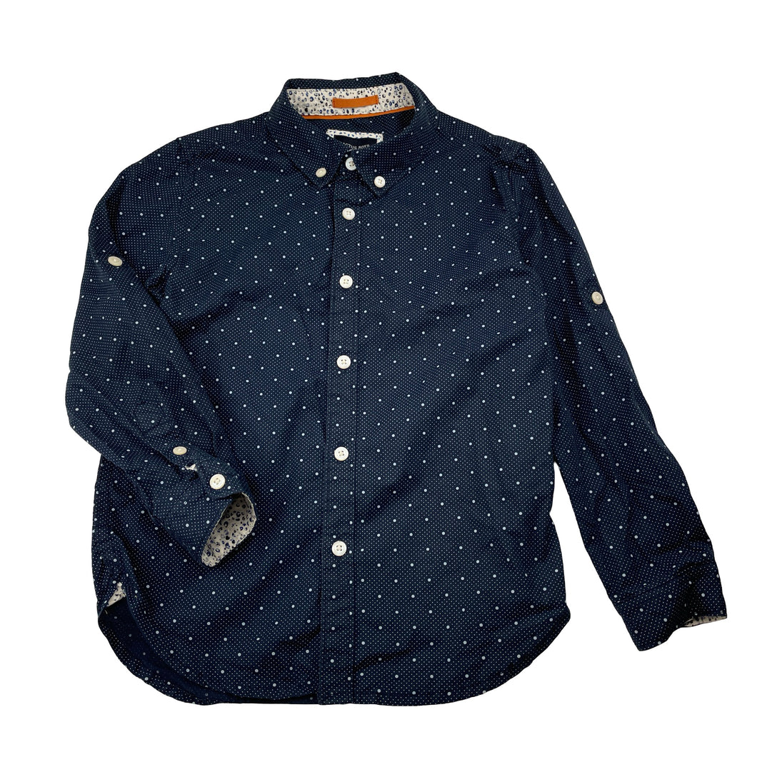 Boys CACTUS BOYS, navy lightweight cotton long sleeve shirt, EUC, size 5-6,  