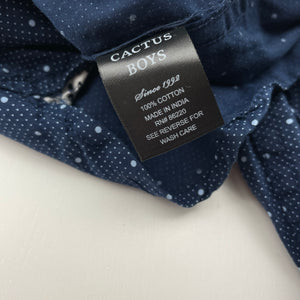 Boys CACTUS BOYS, navy lightweight cotton long sleeve shirt, EUC, size 5-6,  