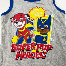 Load image into Gallery viewer, Boys Nickelodeon, Paw Patrol stretchy singlet top, GUC, size 3-4,  
