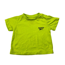 Load image into Gallery viewer, Boys Reebok, lime green tee / top, small marks, FUC, size 0-1,  