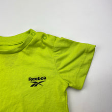 Load image into Gallery viewer, Boys Reebok, lime green tee / top, small marks, FUC, size 0-1,  