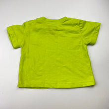 Load image into Gallery viewer, Boys Reebok, lime green tee / top, small marks, FUC, size 0-1,  
