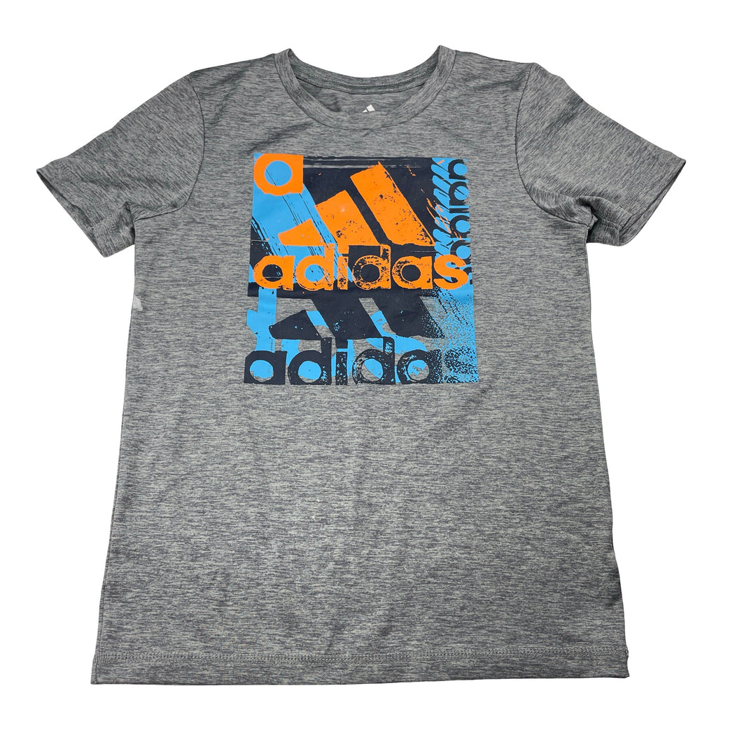 Boys Adidas, sports / activewear top, white marks right side, FUC, size 7,  