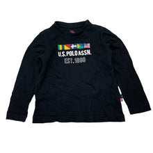 Load image into Gallery viewer, Boys US Polo Assn, black cotton long sleeve tee / top, FUC, size 2-3,  