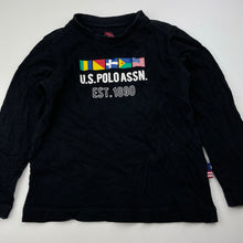 Load image into Gallery viewer, Boys US Polo Assn, black cotton long sleeve tee / top, FUC, size 2-3,  
