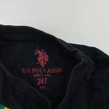 Load image into Gallery viewer, Boys US Polo Assn, black cotton long sleeve tee / top, FUC, size 2-3,  