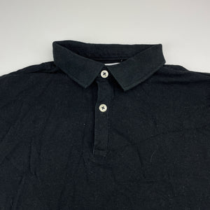 Boys Zara, black cotton polo shirt top, EUC, size 13-14,  