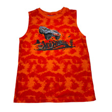 Load image into Gallery viewer, Boys Hot Wheels, tie dyed cotton singlet / tank top, no size, armpit to armpit: 34cm, EUC, size 7-8,  