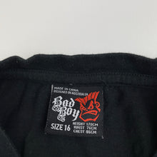Load image into Gallery viewer, Boys Bad Boy, black cotton tee / top, GUC, size 16,  