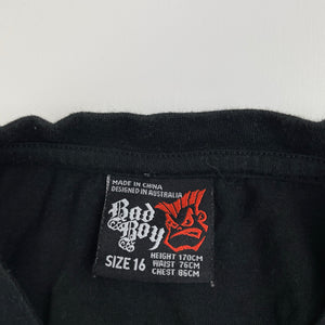 Boys Bad Boy, black cotton tee / top, GUC, size 16,  