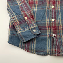 Load image into Gallery viewer, Boys Tommy Hilfiger, brushed cotton long sleeve shirt, *top button missing*, no size, armpit to armpit: 39cm, shoulder to cuff: 47.5cm, FUC, size 8-10,  