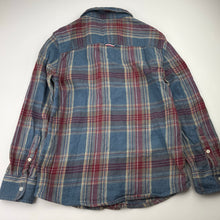 Load image into Gallery viewer, Boys Tommy Hilfiger, brushed cotton long sleeve shirt, *top button missing*, no size, armpit to armpit: 39cm, shoulder to cuff: 47.5cm, FUC, size 8-10,  