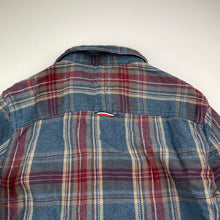 Load image into Gallery viewer, Boys Tommy Hilfiger, brushed cotton long sleeve shirt, *top button missing*, no size, armpit to armpit: 39cm, shoulder to cuff: 47.5cm, FUC, size 8-10,  