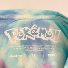 Load image into Gallery viewer, Unisex Nintendo, POKEMON cotton tie dyed tee / top, GUC, size 12,  