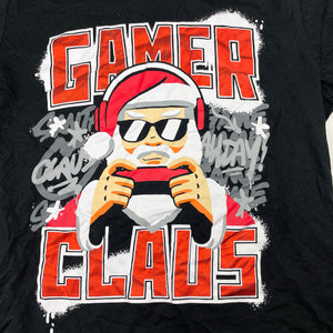 Boys Anko, black cotton Christmas tee / top, gamer, EUC, size 12,  