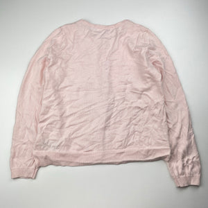 Girls H&M, pink lightweight knit cotton cardigan, EUC, size 7-8,  