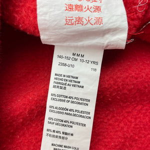 Boys Levis, red fleece lined hoodie sweater, FUC, size 10-12,  