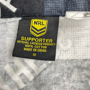 Boys NRL Supporter, Penrith Panthers flannel cotton winter pyjamas, EUC, size 12,  