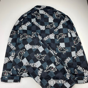 Boys NRL Supporter, Penrith Panthers flannel cotton winter pyjamas, EUC, size 12,  