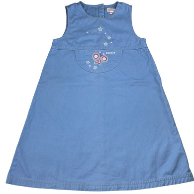 Girls Esprit, embroidered cotton dress, EUC, size 8-9, L: 66cm