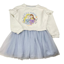 Load image into Gallery viewer, Girls Disney, Frozen fleece lined sweater dress, FUC, size 5, L: 55cm