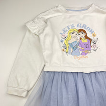 Load image into Gallery viewer, Girls Disney, Frozen fleece lined sweater dress, FUC, size 5, L: 55cm