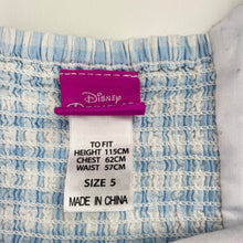 Load image into Gallery viewer, Girls Disney, Princess, Cinderella lined check cotton dress, marks on chest, FUC, size 5, L: 64cm