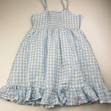 Load image into Gallery viewer, Girls Disney, Princess, Cinderella lined check cotton dress, marks on chest, FUC, size 5, L: 64cm