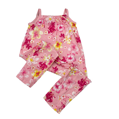 Girls H&M, lightweight floral cotton romper / jumpsuit, EUC, size 1,  