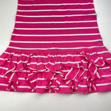 Load image into Gallery viewer, Girls Polo Ralph Lauren, pink &amp; white stripe cotton dress, EUC, size 12-14, L: 69cm