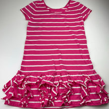 Load image into Gallery viewer, Girls Polo Ralph Lauren, pink &amp; white stripe cotton dress, EUC, size 12-14, L: 69cm