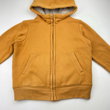 Load image into Gallery viewer, Boys Uniqlo, mustard fleece lined zip hoodie sweater, FUC, size 3-4,  