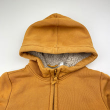 Load image into Gallery viewer, Boys Uniqlo, mustard fleece lined zip hoodie sweater, FUC, size 3-4,  