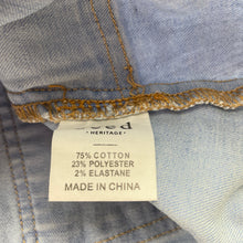 Load image into Gallery viewer, Girls Seed, blue stretch denim overalls dress, FUC, size 4, L: 51cm
