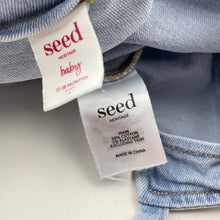 Load image into Gallery viewer, Unisex Seed, blue stretch denim overalls, GUC, size 1,  