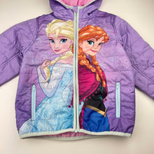 Load image into Gallery viewer, Girls Disney, Frozen lightweight hooded jacket / coat, FUC, size 5,  