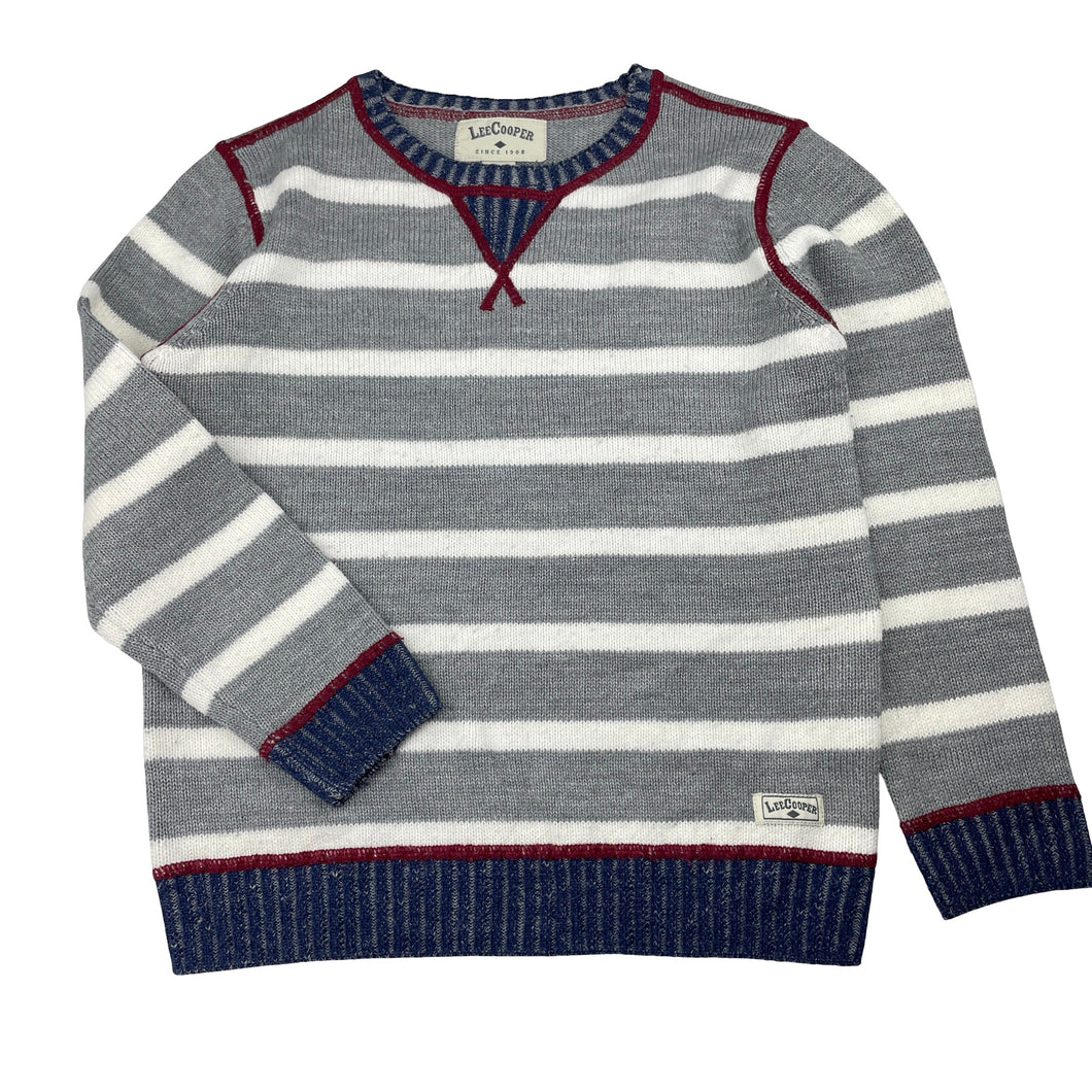 Boys Lee Cooper, striped knit sweater / jumper, FUC, size 6,  