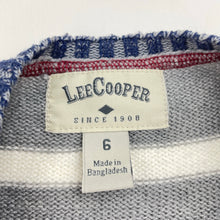 Load image into Gallery viewer, Boys Lee Cooper, striped knit sweater / jumper, FUC, size 6,  