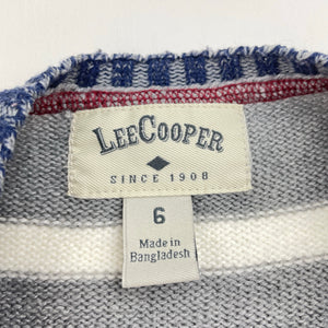 Boys Lee Cooper, striped knit sweater / jumper, FUC, size 6,  