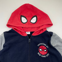 Load image into Gallery viewer, Boys Marvel, Spiderman fleece lined zip hoodie sweater, FUC, size 8,  