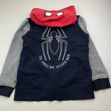 Load image into Gallery viewer, Boys Marvel, Spiderman fleece lined zip hoodie sweater, FUC, size 8,  