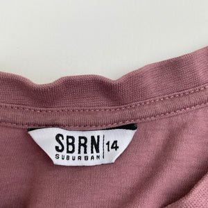 Girls SBRN, cotton long sleeve top, discolouration front & side, FUC, size 14,  