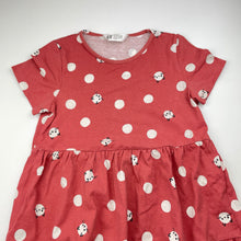 Load image into Gallery viewer, Girls H&amp;M, cotton casual dress, cats, GUC, size 9-10, L: 63cm